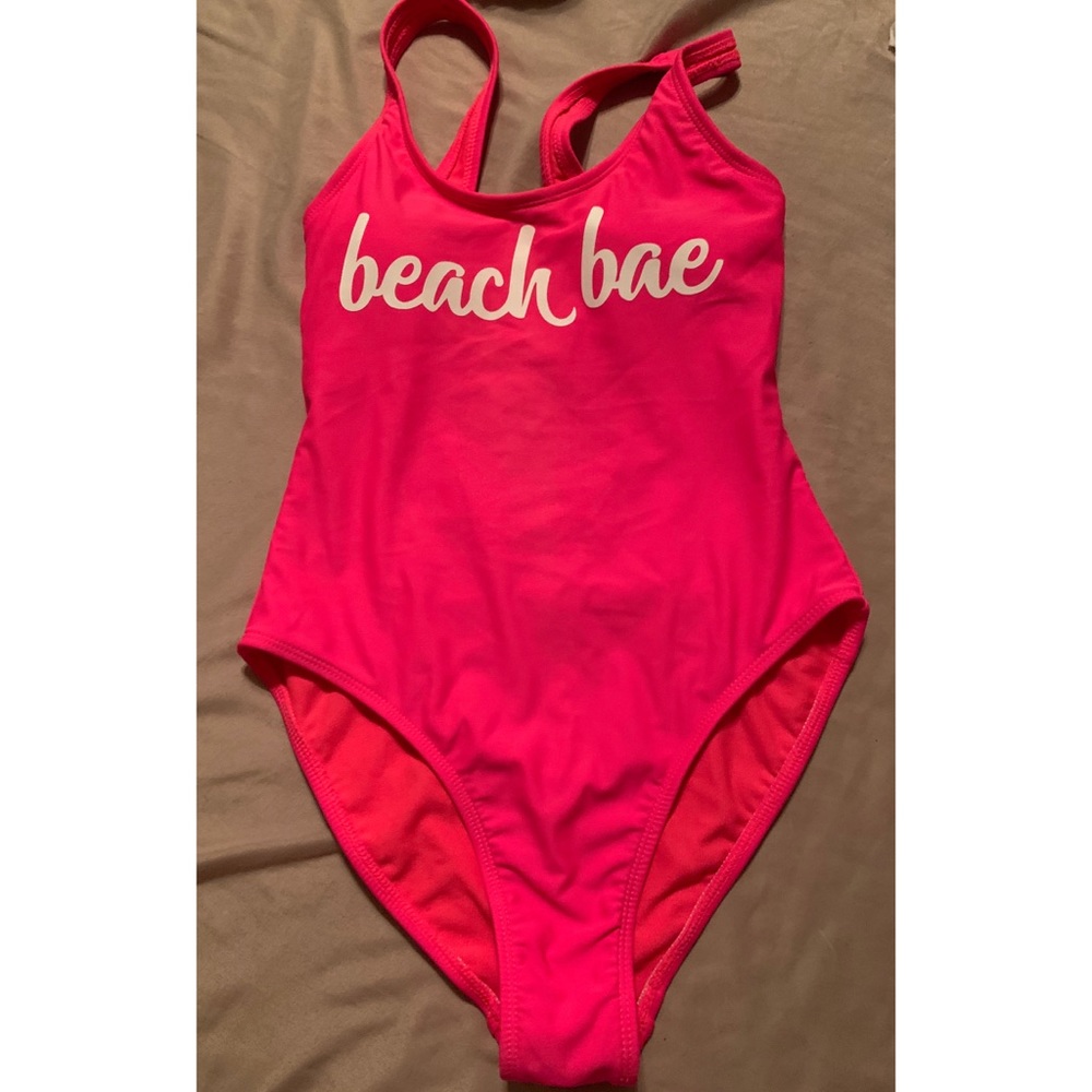 Beach Bae one piece bathing suit